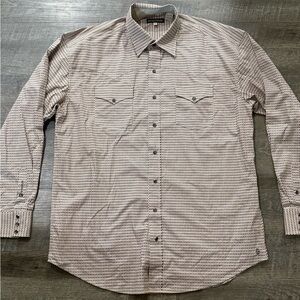 Stetson Mens Size XL Western Pearl Snap Button Shirt Geometric Cowboy Rodeo
